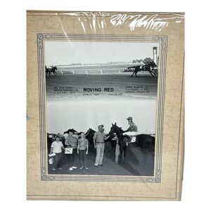 1967 Roving Red Horse Racing Photo Charles Town WV Marvin Moncrief Winner B&W